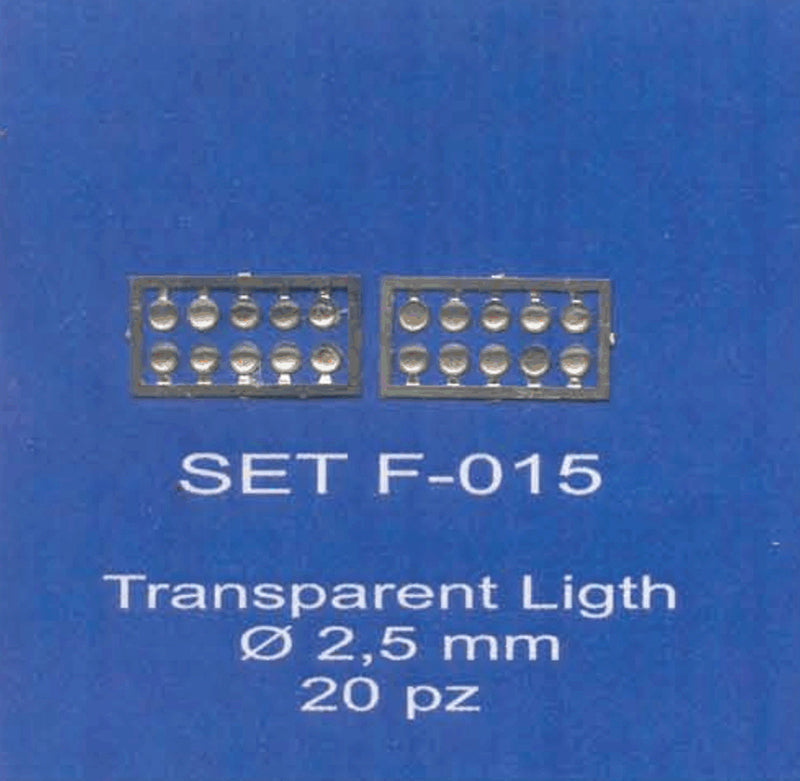 ABC ACCESSORI-SPARE PARTS SETF015 FANALINI LUCENTI-HEADLIGHTS Ø 2mm.(20 pcs)